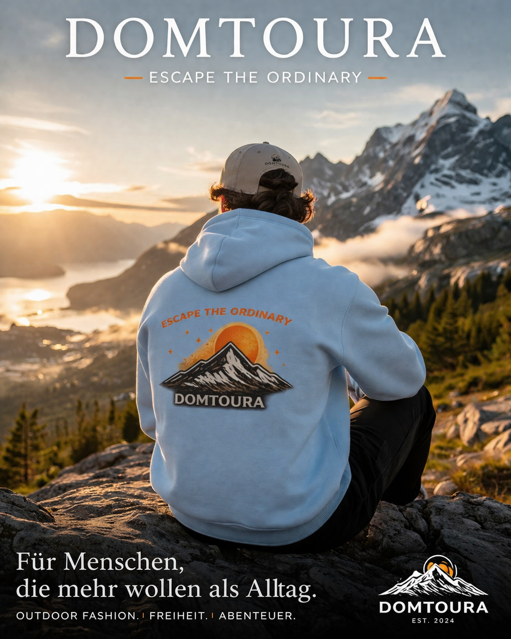 DOMTOURA Hoodie  – Premium Mountain Edition